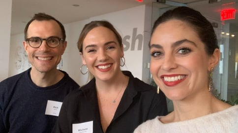 a photo of Jessica Nolin and a few of her UiPath colleagues
