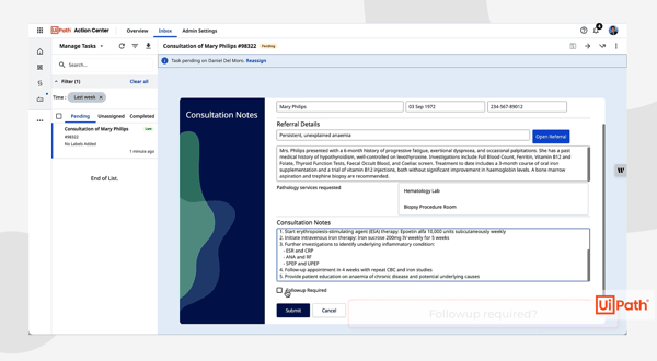 Medical referrals processing - video demo