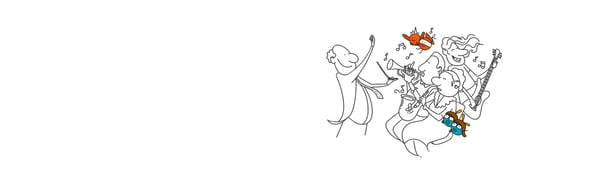 illustration of a symphony orchestra and its conductor