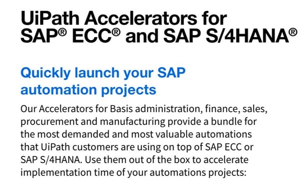 UiPath Accelerators for SAP ECC and SAP S/4HANA PDF
