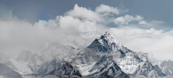 snow capped mountains