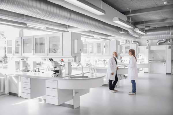 two people in a medical laborartory