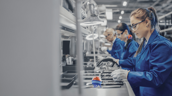 woman working in a manufacturing plant