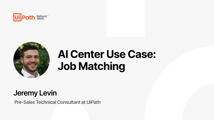 AI Center Use Case: Job Matching
